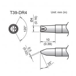 T39-DR4 Chisel V-Groove Tip