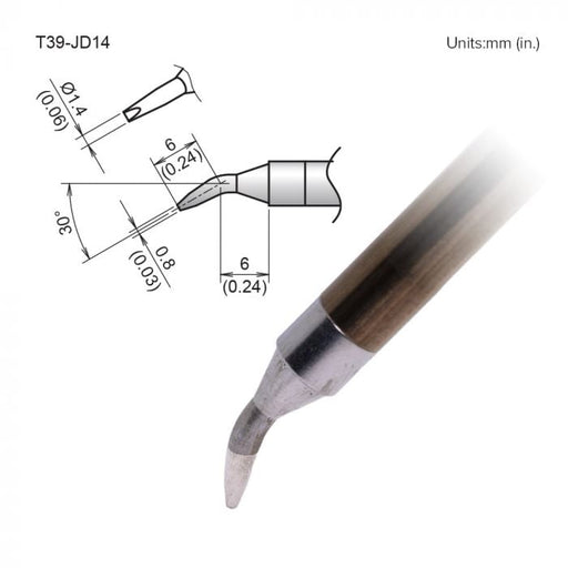 T39-JD14 Bent Chisel Tip