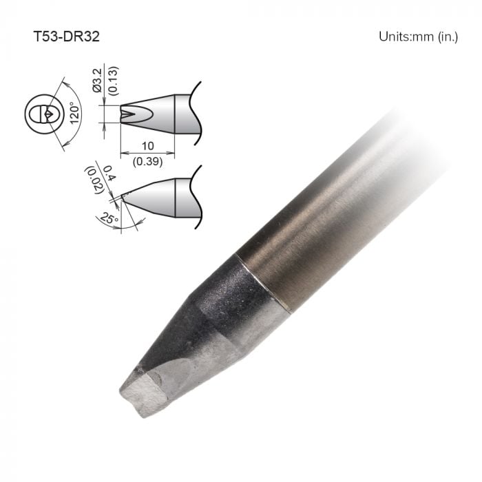 T53-DR32 Chisel V-Groove Tip