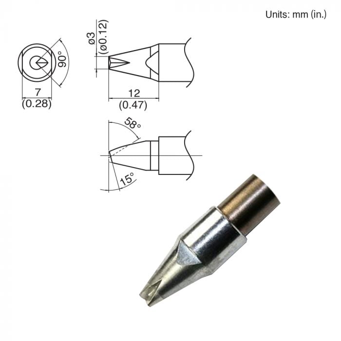 TX1-XBCR3, 140W Bevel Tip