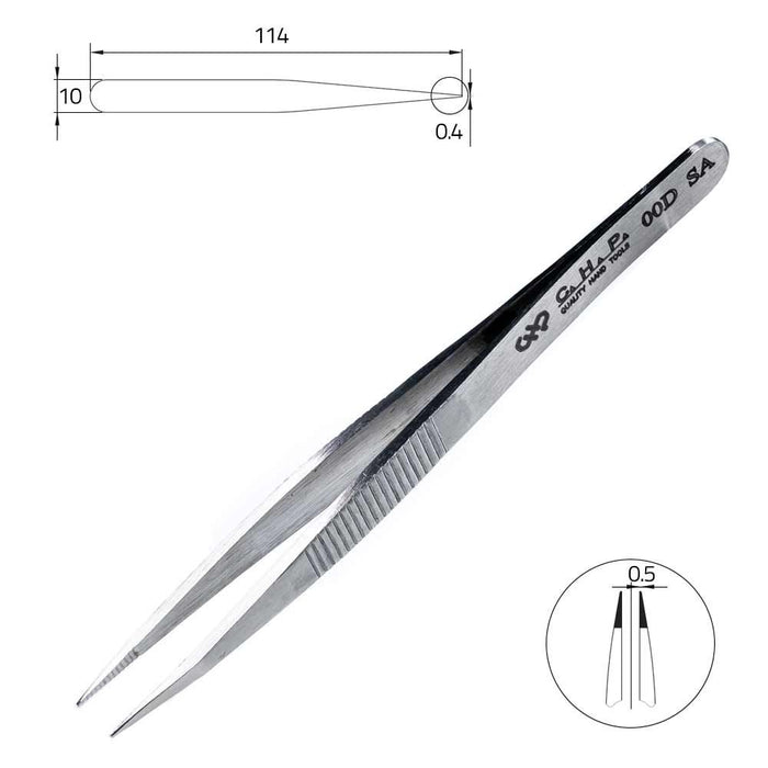 Hakko CHP 00D-SA Fine Point Tweezers (Qty of 12)