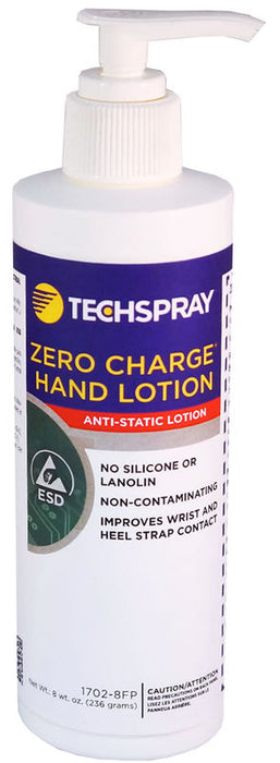 Techspray 1702-8FP Zero Charge Hand Lotion | 8 oz (Qty of 24)