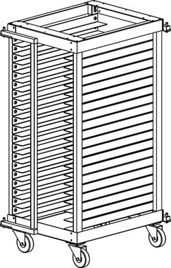 Production Basics 1790 Solution Series Standard Mobile 20 Tray PCB Tra ...