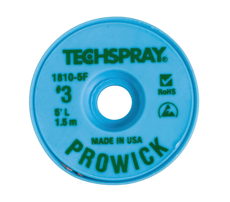 Techspray 18105F Pro Wick ESDSafe Rosin Flux Desoldering Braid 3 Gr