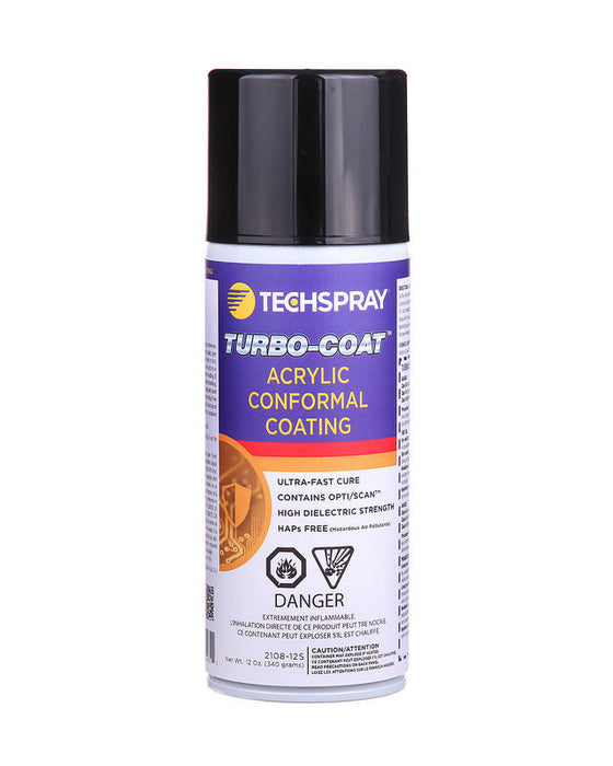 Techspray 2108-12S Turbo-Coat Acrylic Conformal Coating | 12 oz (Qty of 12)