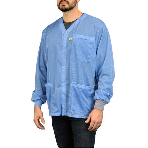 SCS 770102 Dual-Wire ESD Smock, Medium, Blue