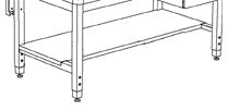 Production Basics 8477 RTW Series Under-Surface Shelf for Workstations, 14.5"D x 60"W