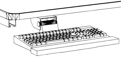Production Basics 8680 Adjustable Keyboard Support Platform for Workstations