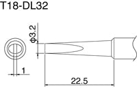 Hakko T18-DL32 T18 Series Soldering Tip (Pack of 10 Tips)