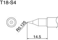 Hakko T18-S4 T18 Series Soldering Tip (Pack of 10 Tips)