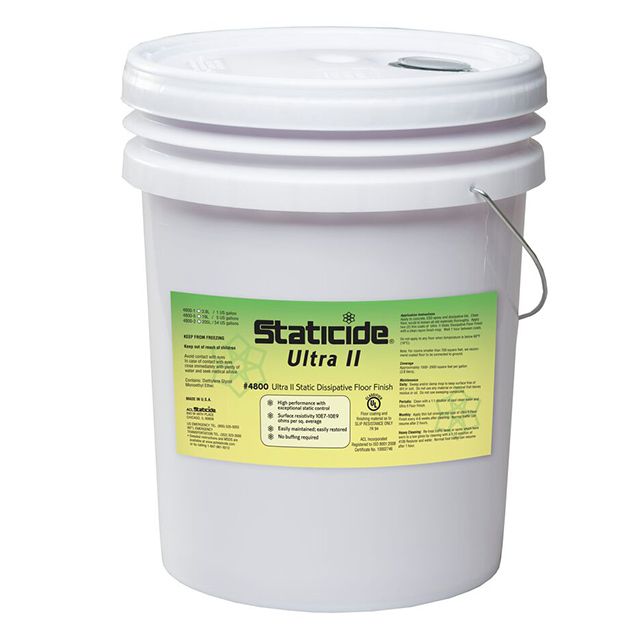 Staticide Ultra II Floor Finish, 5-gallon pail