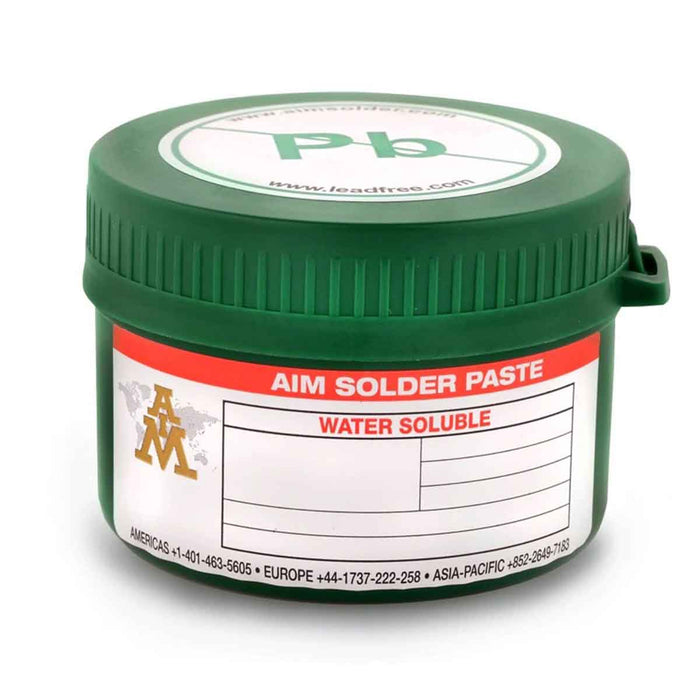AIM WS488-SAC305-T3 Lead Free Water Soluble Solder Paste, 250 Gram Jar (10 jars)