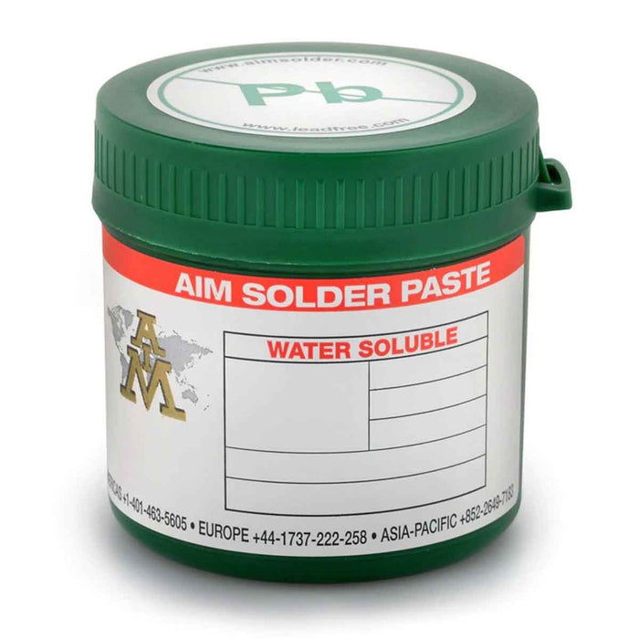 AIM WS488-SN100C-T3 Lead Free Water Soluble Solder Paste, 500 Gram Jar (10 jars)