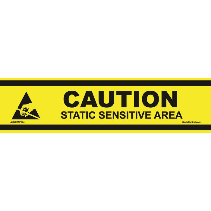 SCS AISLETAPE54 ESD Caution Aisle Marking Tape, 3" x 54' Roll