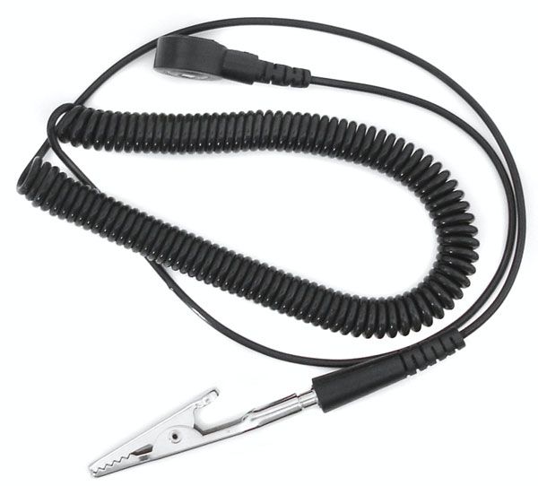 Botron B2108 Lightweight Wrist Strap Coil Cord with 1/8" Snap, 6&#039;