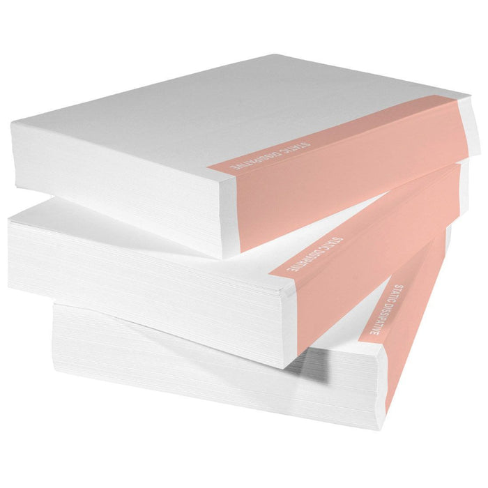 Botron B8511 ESD-Safe Cleanroom Paper, White with Pink Stripes, 8.5" x 11", 500 Sheets