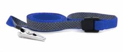 Botron B9601-5406 Adjustable Blue Disposable Fabric Wrist Strap with Alligator Clip