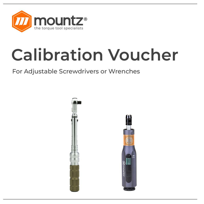 Mountz Calibration Voucher for ISO17025 Cert - Adjustable Screwdriver or Wrench (0 - 50 lbf.ft)