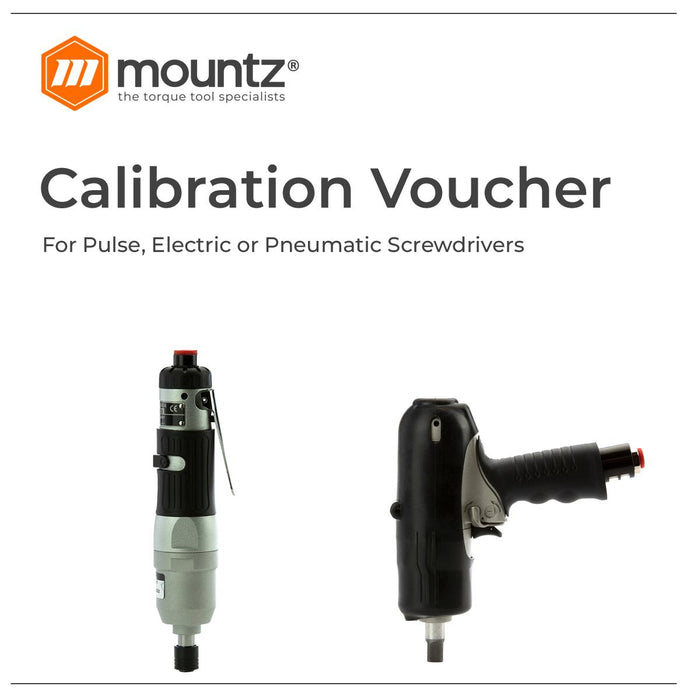 Mountz Calibration Voucher for ISO17025 Cert - Pulse Tool (251 - 500 lbf.ft)