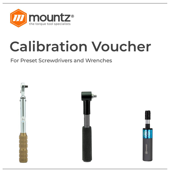Mountz Calibration Voucher for ISO17025 Cert - Preset Screwdriver or Wrench (0 - 50 lbf.ft)