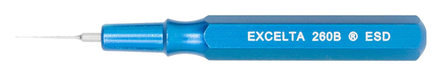 Excelta 260B-ESD Mini-Spatula with Blue Metal Handle & 0.015 Tip, 2.5" OAL