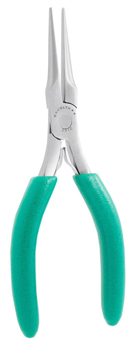 Excelta 2910 ESD-Safe Large Needle Nose Stainless Steel Pliers with Cushion Grips, 6.50" OAL