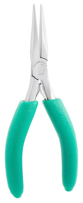 Excelta 2949 ESD-Safe Large Chain Nose Stainless Steel Pliers with Cushion Grips, 6.25" OAL