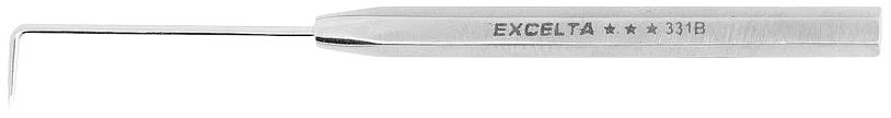 Excelta 331B Stainless Steel Probe with 90° Angled, Short, Mini Fine Tip, 3.0" OAL