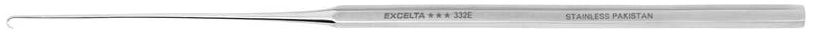 Excelta 332E Stainless Steel Probe with Hooked, Micro Tip, 6.5" OAL