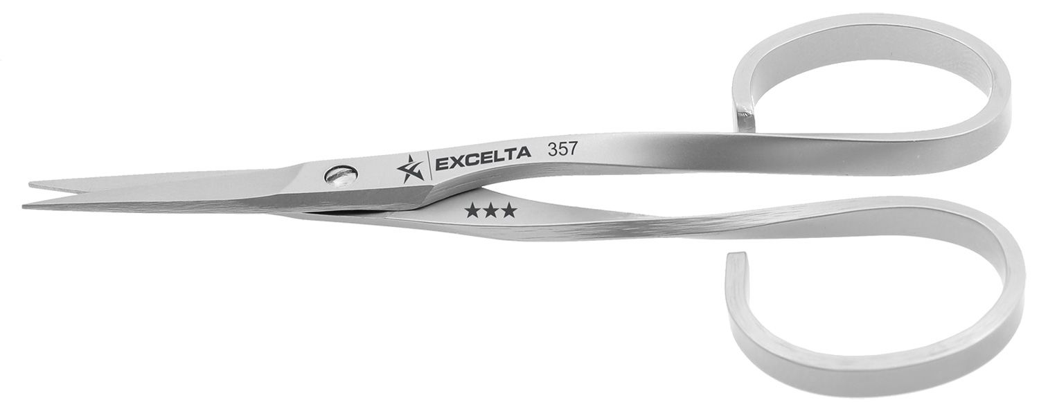 Excelta 357 Medical-Grade Stainless Steel Scissors with Straight, Fine, Sharp Pointed Blades, 3.836" OAL