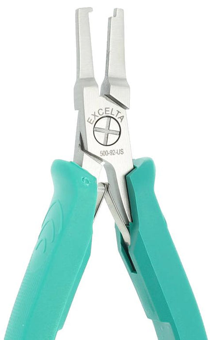 Excelta 500-92-US Straight Dog Leg Lead Forming Stand-Off Pliers for TO-92 Transistors with Molded Grips, 5.50" OAL