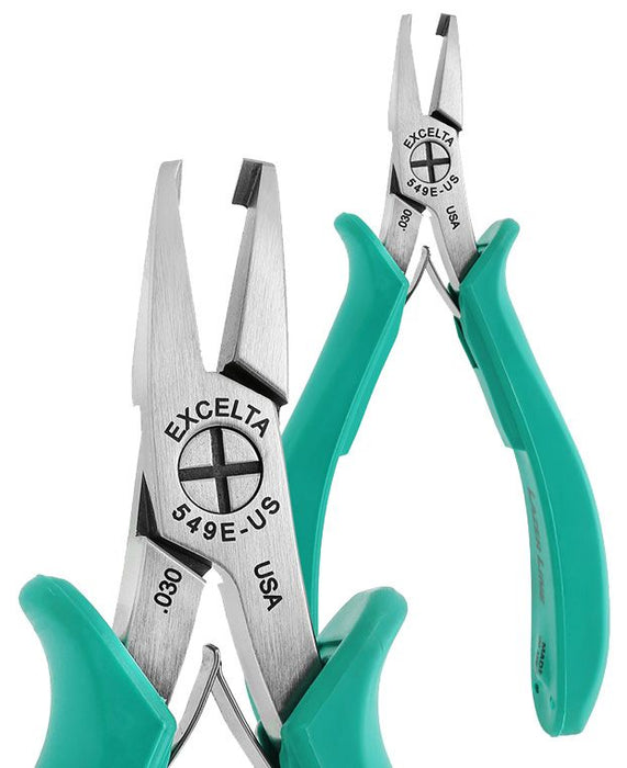 Excelta 549E-US-CUSTOM 45° Head Shear Carbon Steel 0.040" Stand-Off Cutter with Ergonomic Grip Handles, 5.25" OAL