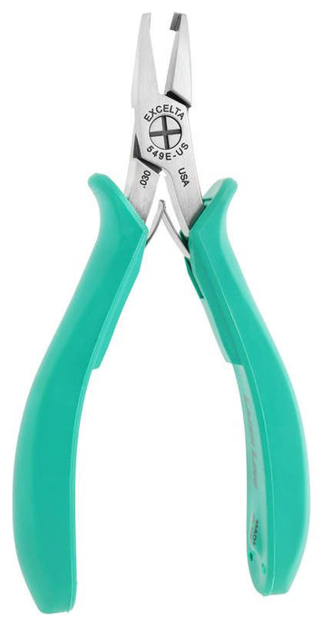 Excelta 549E-US-CUSTOM 45° Head Shear Carbon Steel 0.040" Stand-Off Cutter with Ergonomic Grip Handles, 5.25" OAL