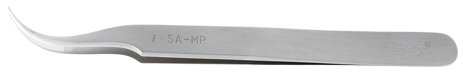 Excelta 7-SA-MP Precision Neverust® Stainless Steel with Mirror Polished & 55° Curved, Tapered, Very Fine, Pointed Tips