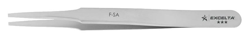 Excelta F-SA Neverust® Stainless Steel SMD Tweezer with Straight, Flat, Tapered, Duckbill Pointed Tips