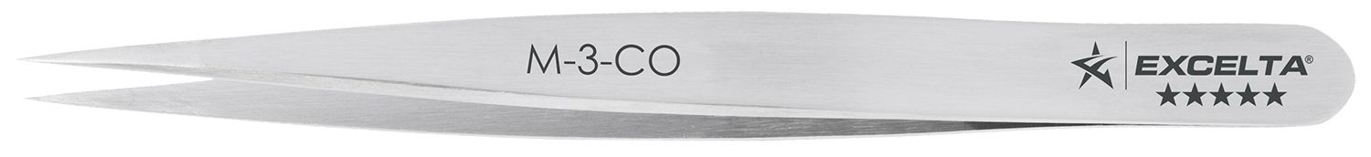 Excelta M-3-CO Miniature Cobaltima® Tweezers with Very Fine, Pointed Tips