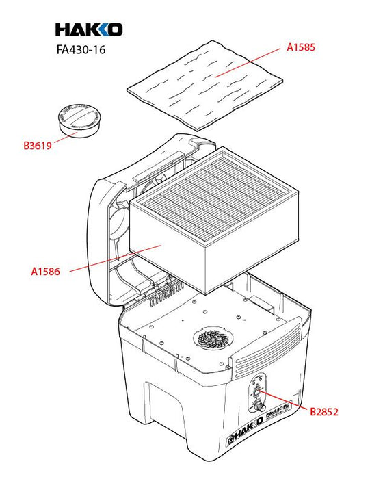 Hakko FA-430 Fume Extraction System w/o Duct Kit