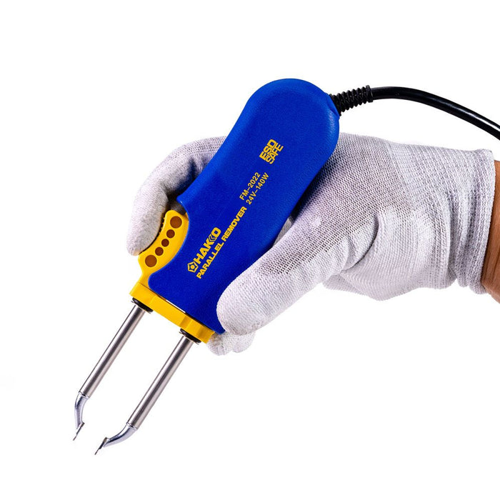 Hakko FM-206 Desolder-Tweezer-Solder Configuration