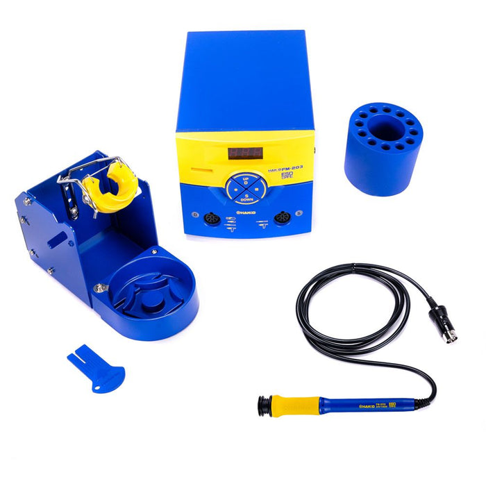 Hakko FM-203 Dual Port Soldering System w/ FM-2030 Heavy Duty Handpiece