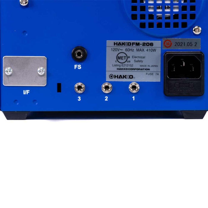 Hakko FM-206 Desolder-Tweezer-Solder Configuration