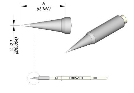 CARTRIDGE CONICAL Ø 0.1 | Pack of 10