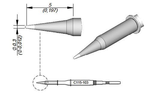 CARTRIDGE CONICAL Ø 0.3 S1 | Pack of 10