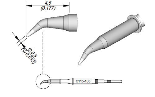 CARTRIDGE BENT Ø 0.3 | Pack of 10