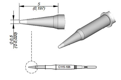 CARTRIDGE CONICAL Ø 0.5 | Pack of 10