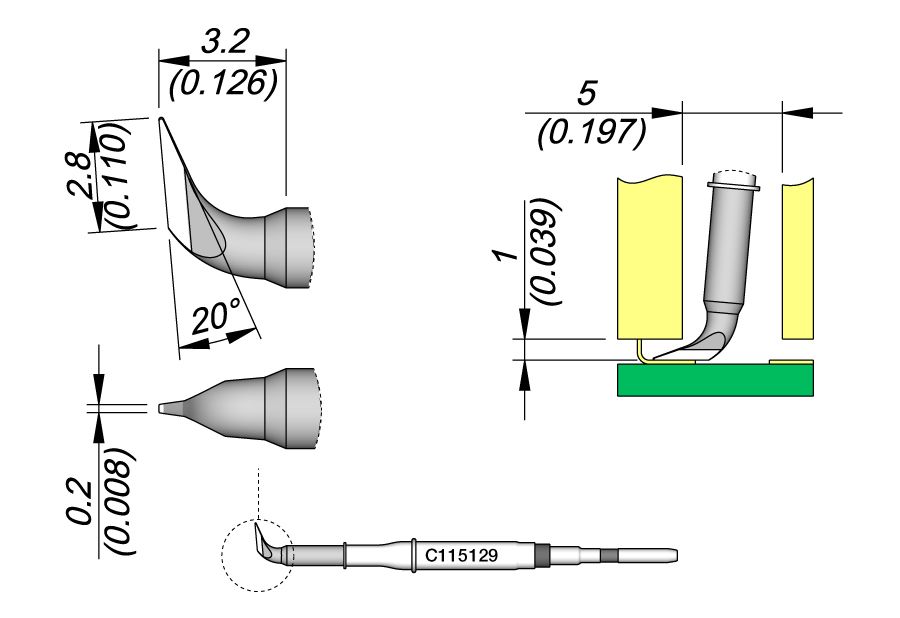 Cartridge Chisel 2.8 x 0.2-10PK