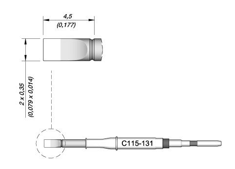 CARTRIDGE CHISEL 2 X 0.35 | Pack of 10