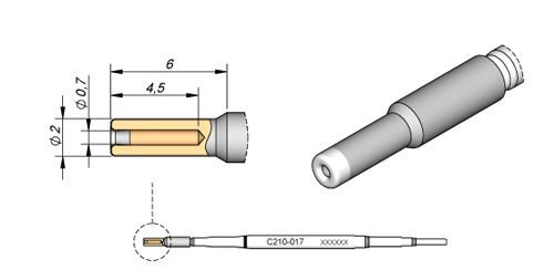 CARTRIDGE PIN Ø 0.7 | Pack of 10
