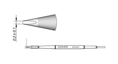 CARTRIDGE CHISEL 0.2 X 0.1 | Pack of 10