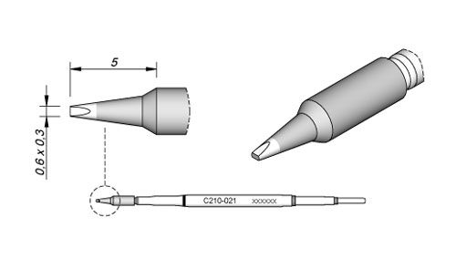 CARTRIDGE CHISEL 0.6 X 0.3 | Pack of 10