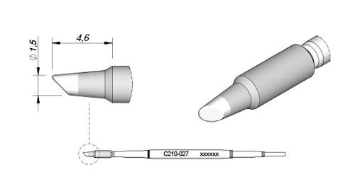 CARTRIDGE BEVEL Ø 1.5 | Pack of 10